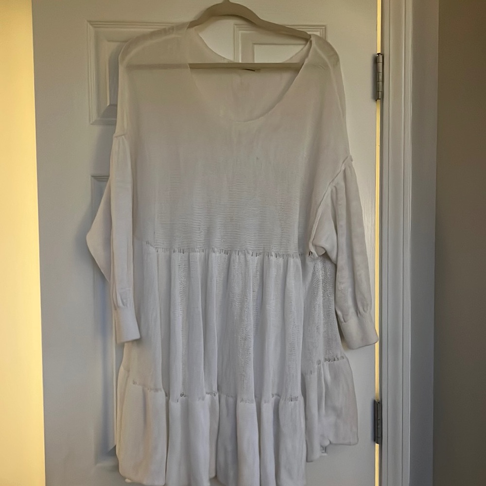 Free people white sweater dress / tunic